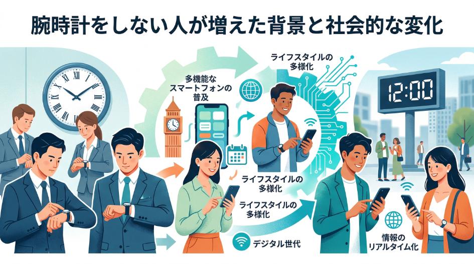 腕時計をしない人が増えた背景と社会的な変化