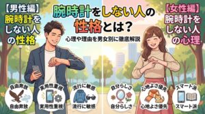 腕時計をしない人の性格とは？心理や理由を男女別に徹底解説